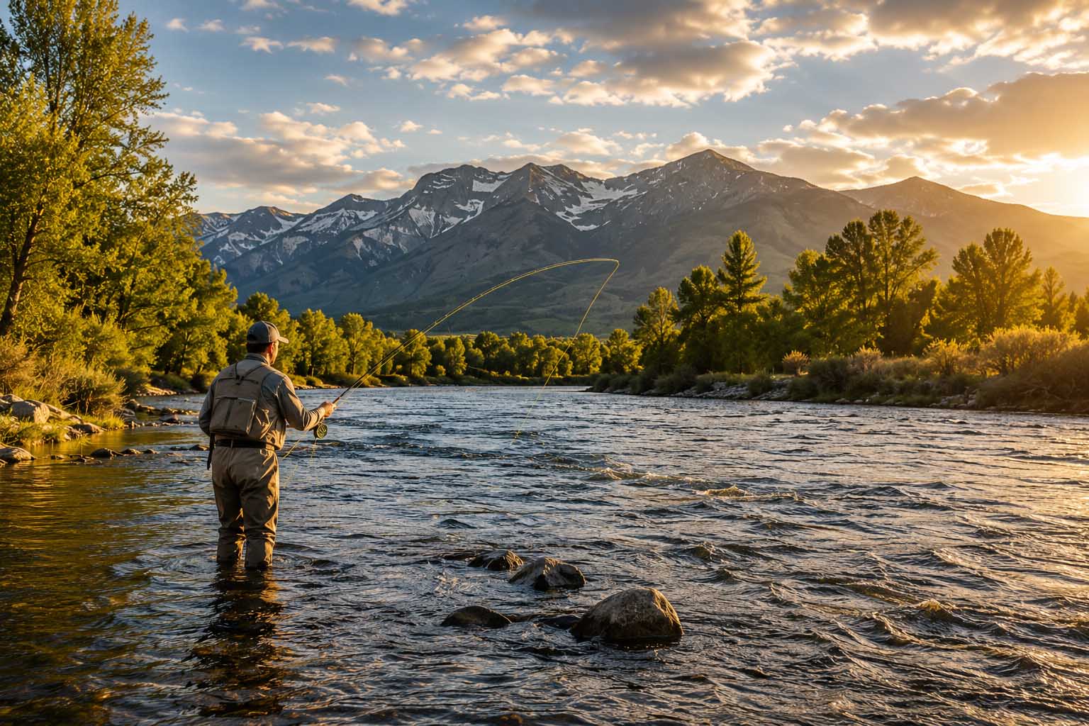 Fly fishing the Weber River